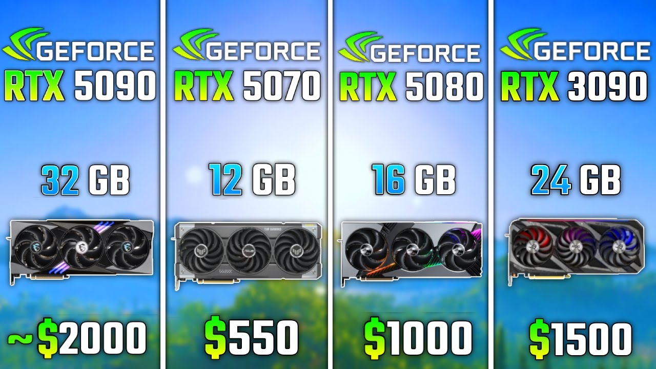 RTX 5090 vs RTX 5070 vs RTX 5080 vs RTX 3090 | Test in 6 Games