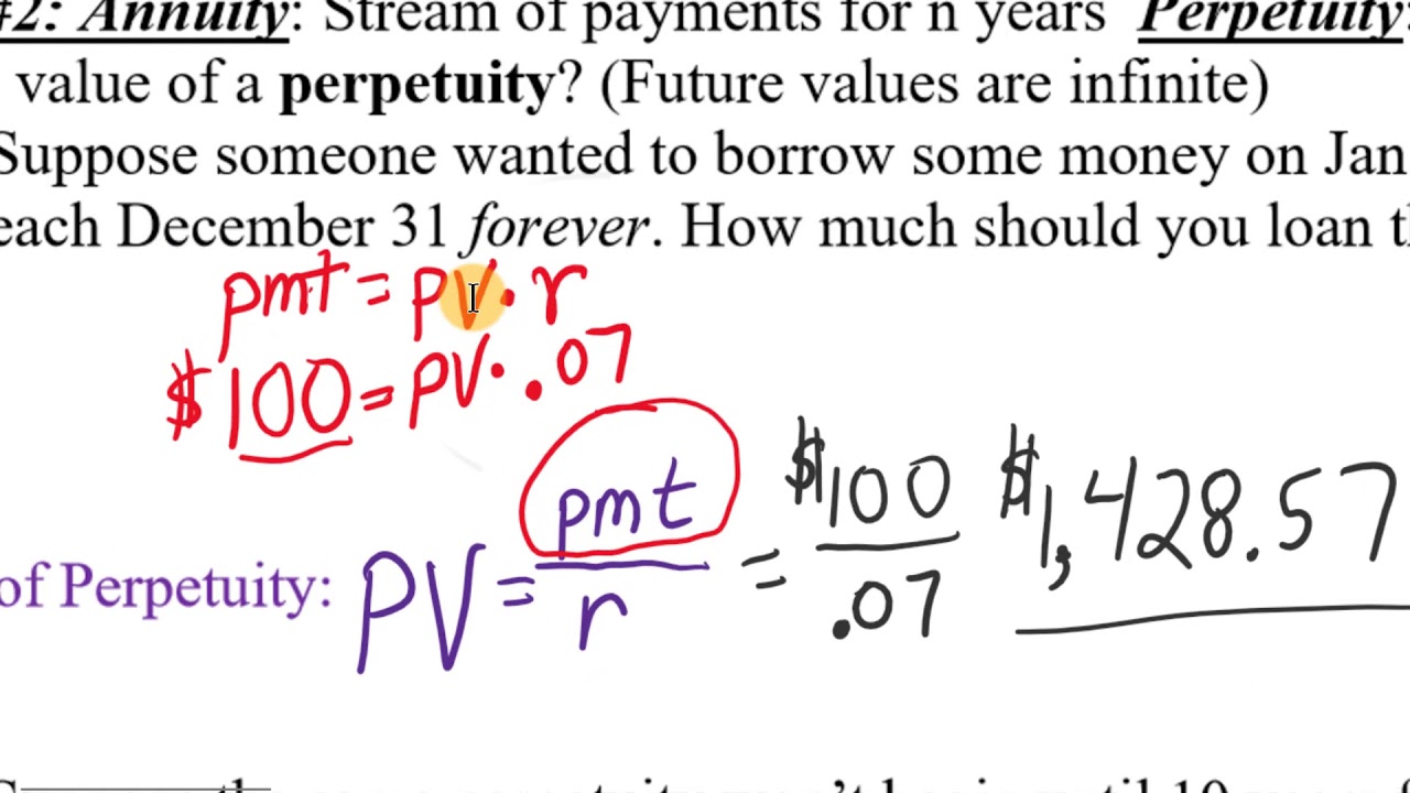 Basic Financial Math 2: Annuities and Perpetuities