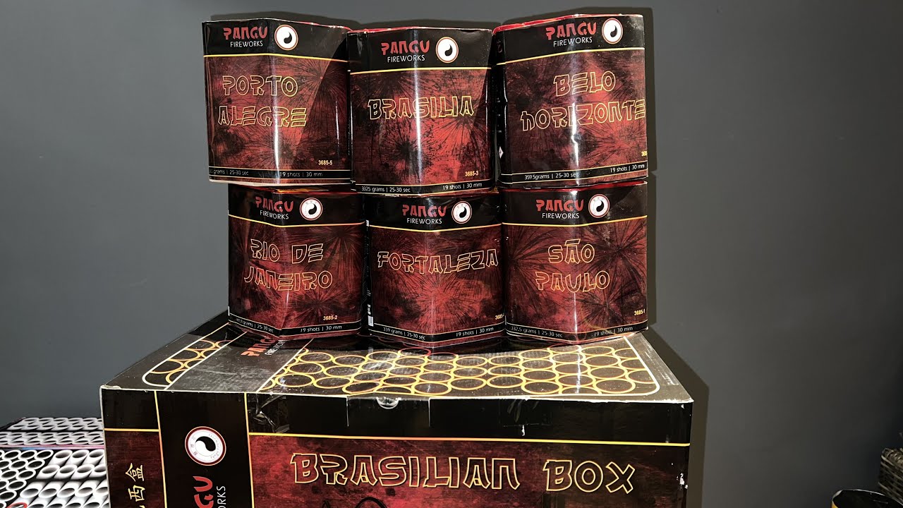 Brasilian Box [Ass] : Pangu Fireworks : 6 x 19 Shots : 30mm : Straatfilm