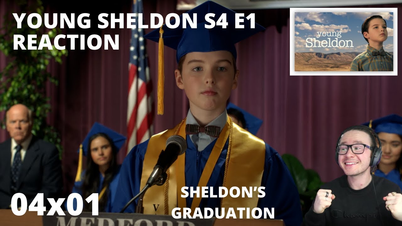 YOUNG SHELDON S4 E1 GRADUATION REACTION 4x1 SHELDON & MISSY GRADUATE