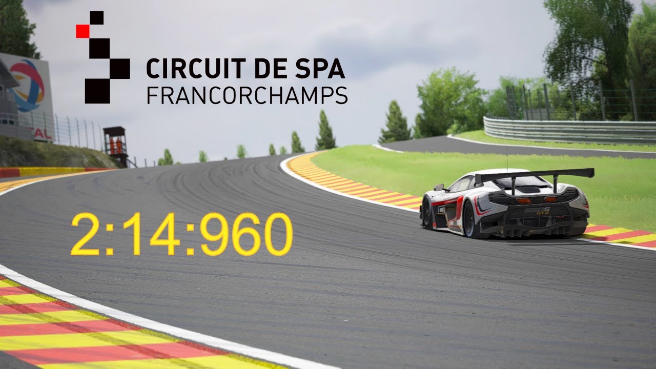 2:14:960 with Mclaren 650s GT3 at Spa-Francorchamps + SETUP - Assetto corsa