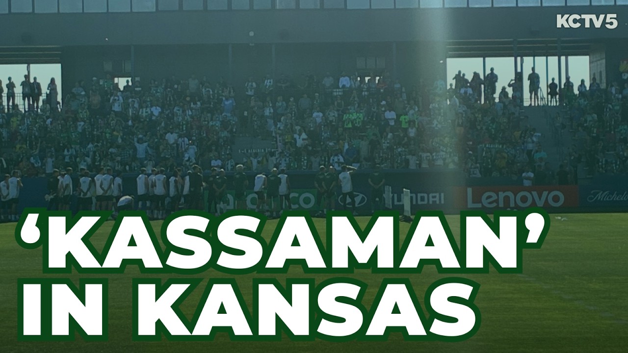 KU Marching Jayhawks play Algeria national anthem before training