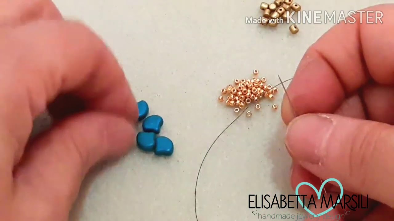 Tutorial perline  Orecchini Piazza Navona   #tutorial #orecchini #beading #ginko  #rocailles