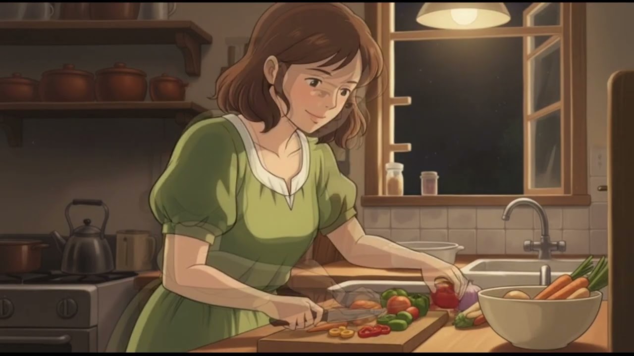 A cottage girl's day in life 🏡 || household chores - relaxing studio Ghibli vlog-05