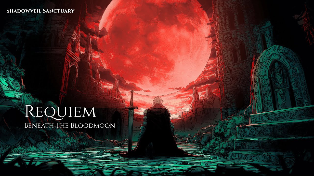 Dark Fantasy Music for Deep Focus & Writing | Dark Souls Ambient - Requiem of The Bloodmoon