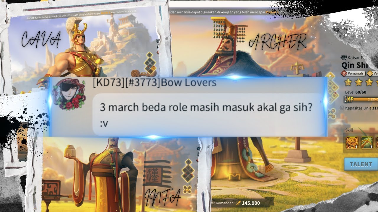 F2P memilih bermain satu jenis role atau beda jenis role di KVK SOC? 🧐 Rise of Kingdoms