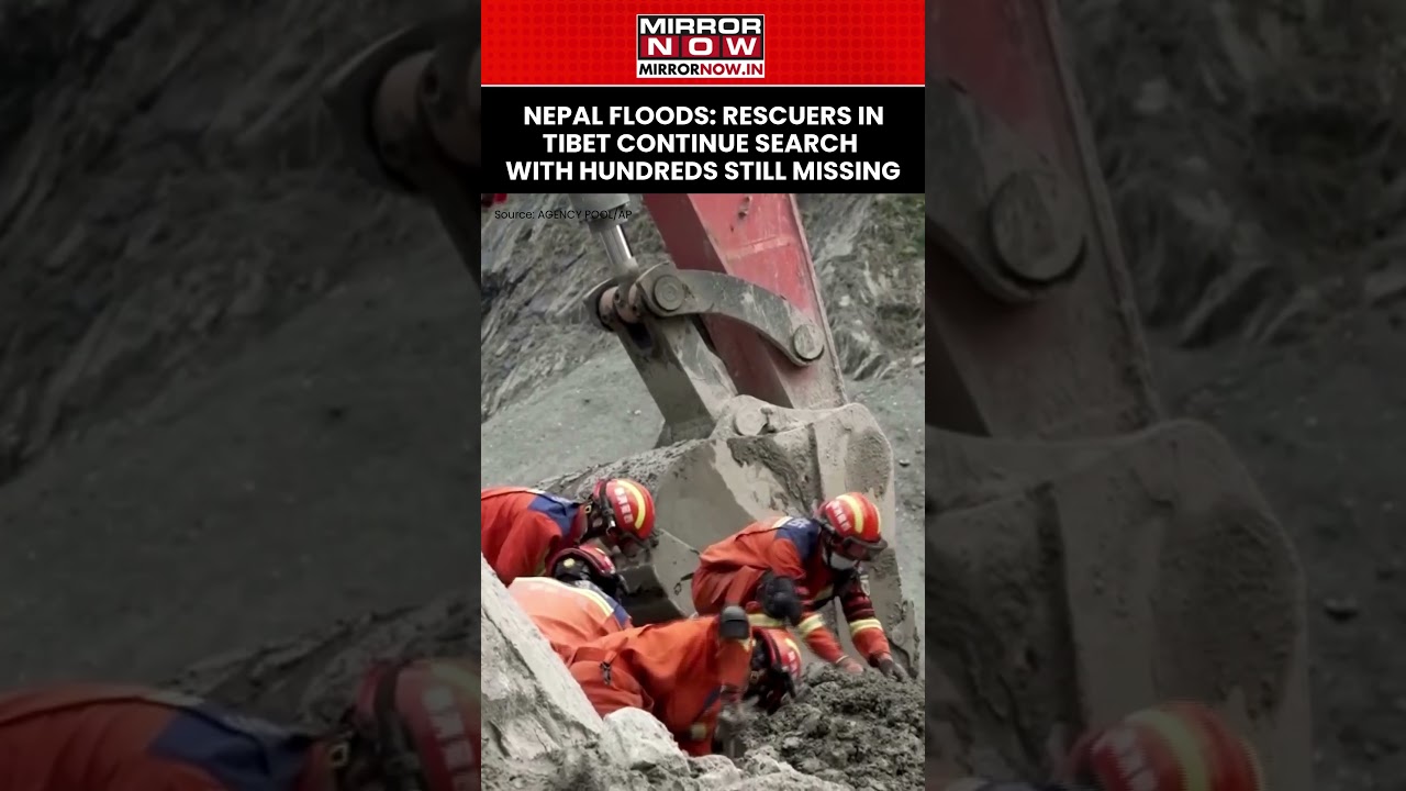 Nepal-China Floods: Rescuers In Tibet Continue Search With Hundreds Still Missing #shorts