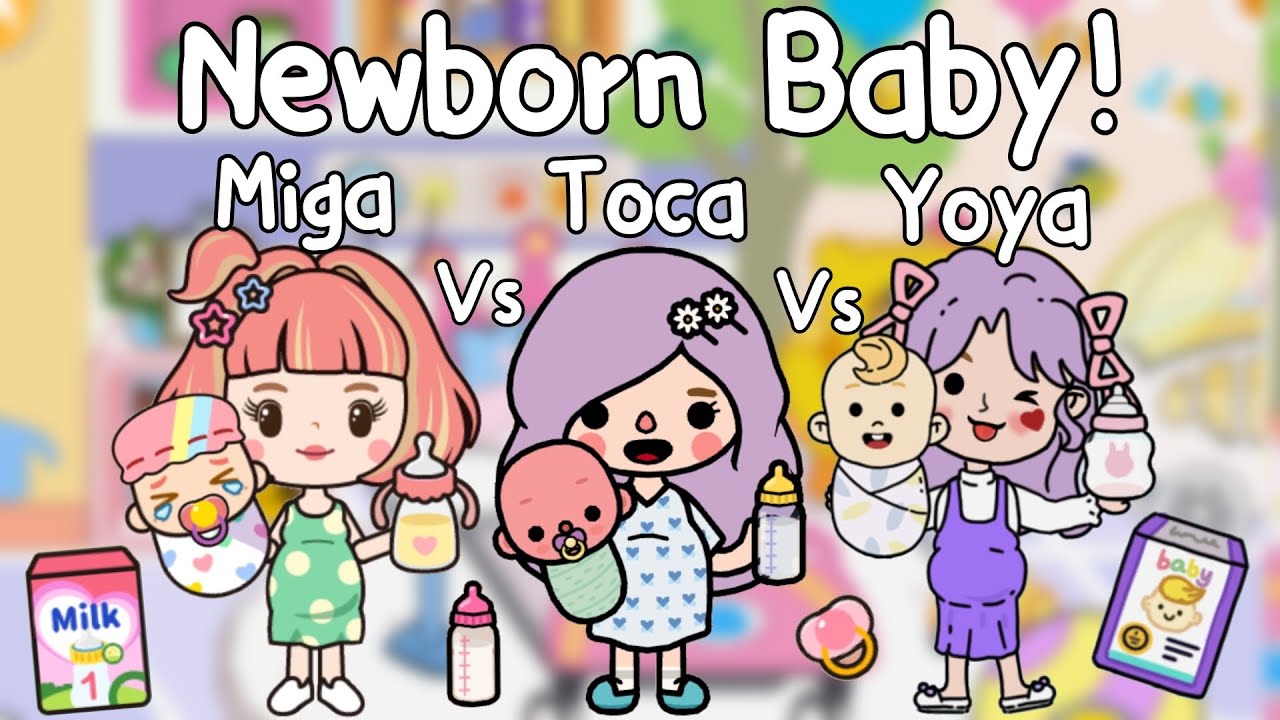 NEWBORN BABY! TOCA Vs MIGA Vs YOYA 🍼👶🏻👀 | ท้อง,คลอดลูก | Toca Life World | Miga World | Yoya World
