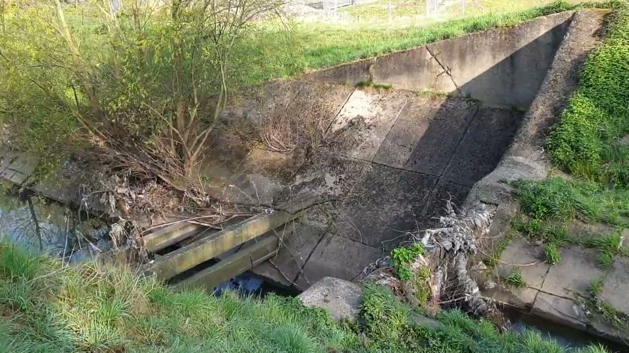 Marbach mündet mit Hofsteder Bach zum Hüller Bach - Bochum - Ex Köttelbecken - 16.04.2022