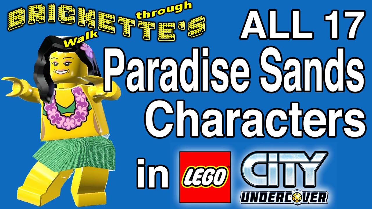 Все 17 персонажей Paradise Sands, цветовые вариации и суперблоки в LEGO City Undercover