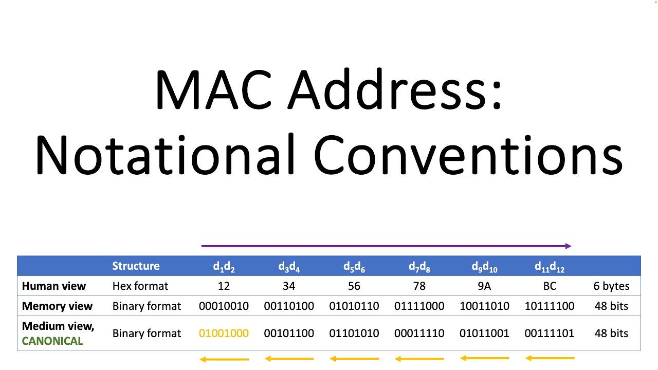 MAC Address Explained: Notational Conventions | Canonical Format, LSB Format, Ethernet Format