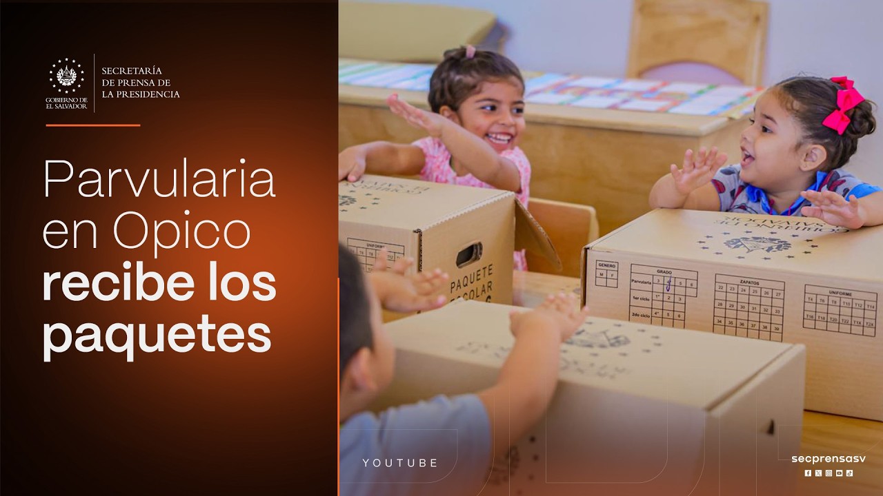 Gobierno del Presidente Nayib Bukele garantiza paquetes escolares para estudiantes de Opico