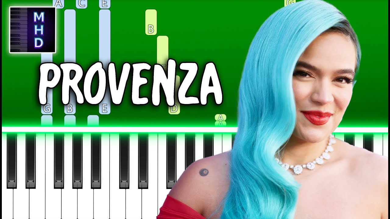KAROL G - PROVENZA - Piano Tutorial