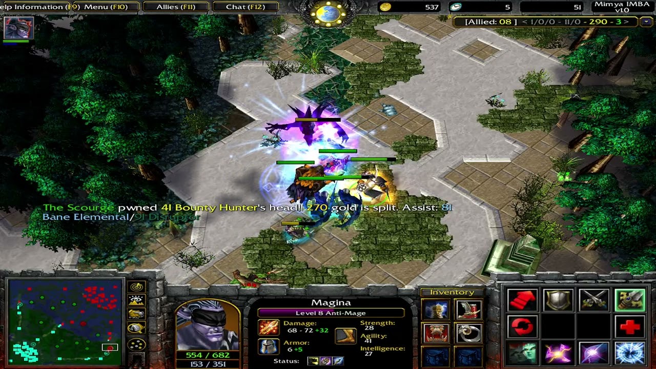 Dota Imba Mimya AI: Magina, the Anti-Mage + Bonus skill: Mirror Images | Dota City Theme