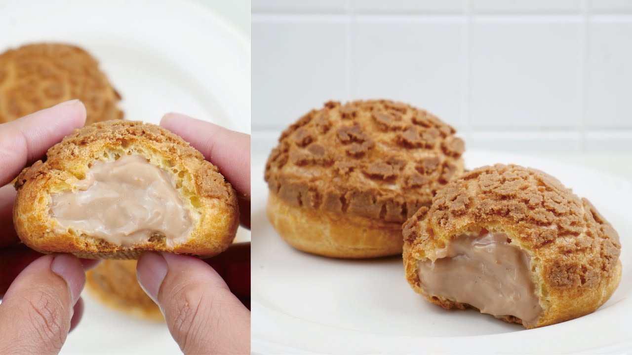 TANPA MIXER!! Resep MILO CHOUX AU CRAQUELIN - Soes isi Milo Lumer di Mulut