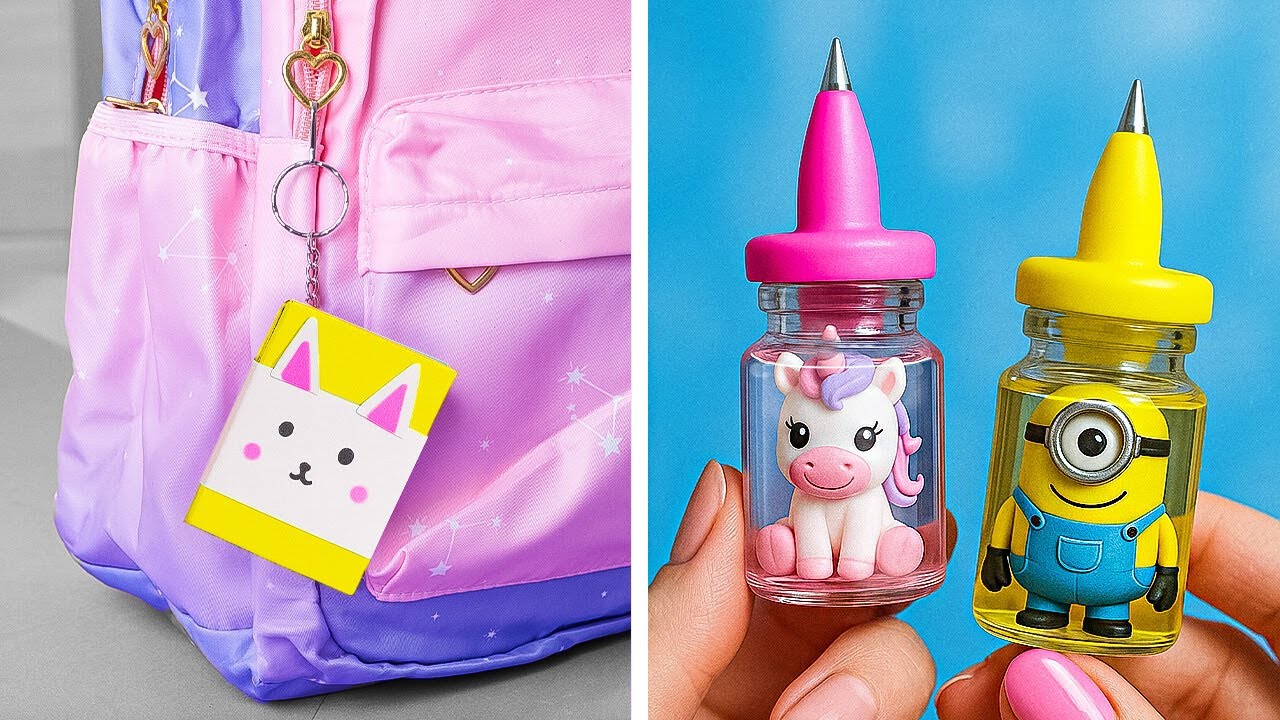 🖍️ OKULA UYGUN SEVİMLİ ARA&Ccedil;-GERE&Ccedil;LERİNİ KENDİN YAP! Renkli DIY Fikirleri İ&ccedil;eride 🌈📚