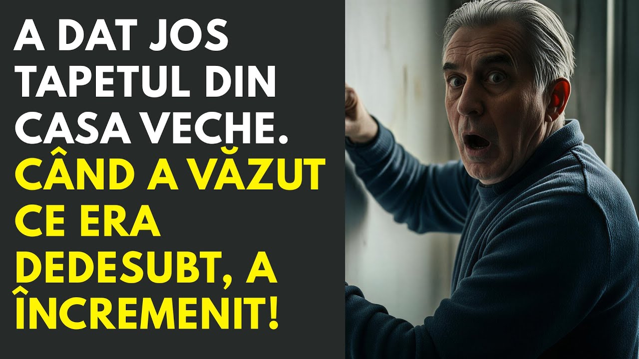 A dat jos tapetul din casa veche. Când a văzut ce era dedesubt, a încremenit!