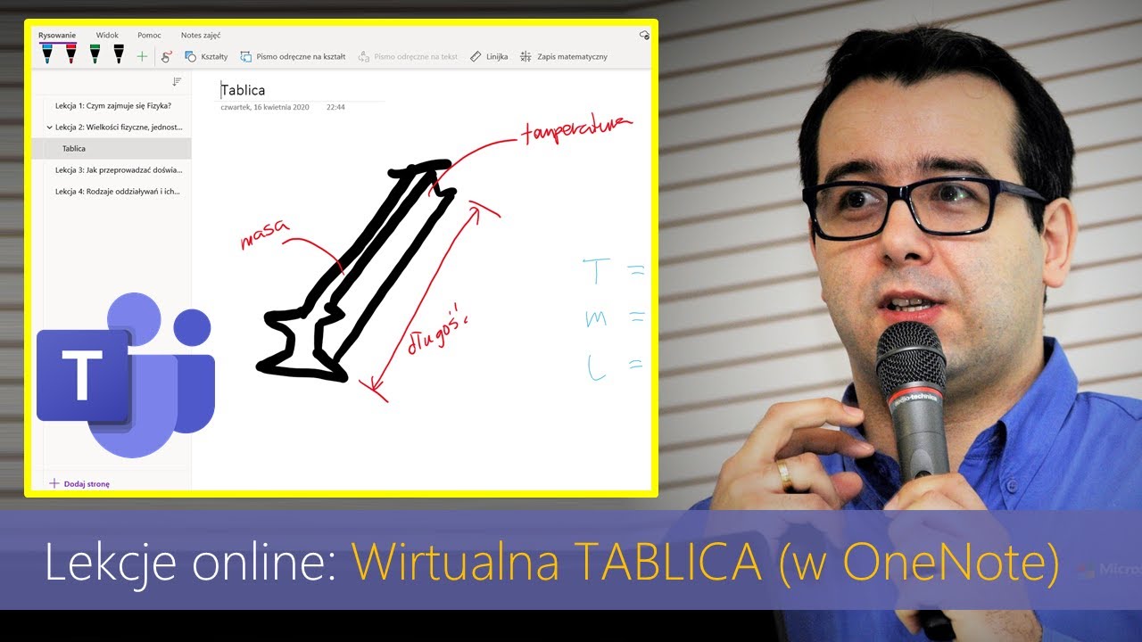 Jak korzystać z WIRTUALNEJ TABLICY (w OneNote)? [Teams: Lekcje online]
