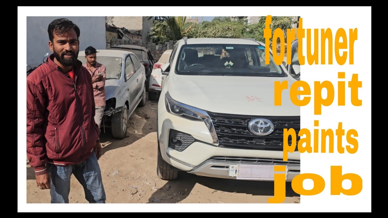 Toyta Fortuner bumper repaint 