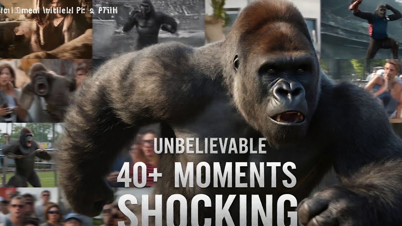 Best All-in-One Compilation (40+ Silverback Gorilla Moments You Won’t Believe) #fyp #viralvideo 