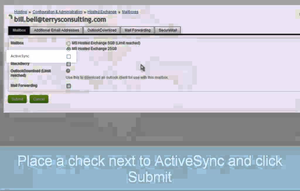 Cloud Solutions: How to activate Activesync