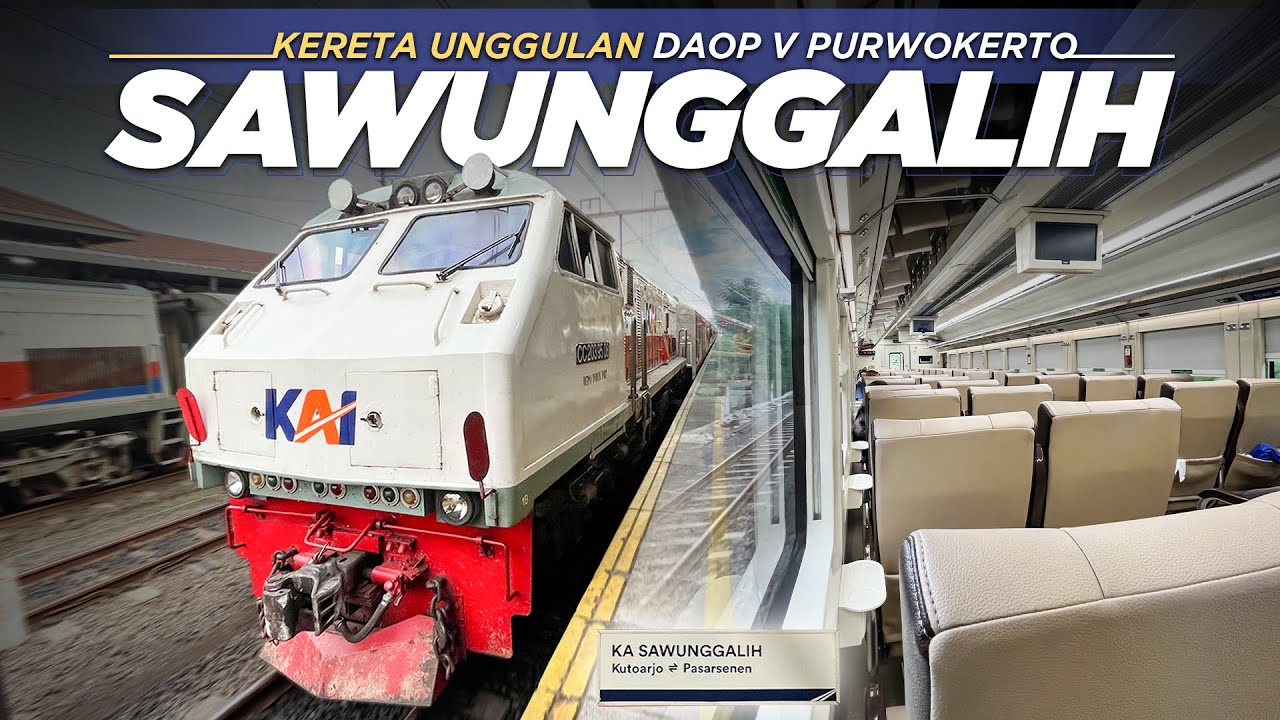 Serunya Naik Kereta Api Favorit Kelas Ekonomi Premium | KA Sawunggalih Pasar Senen-Kutoarjo