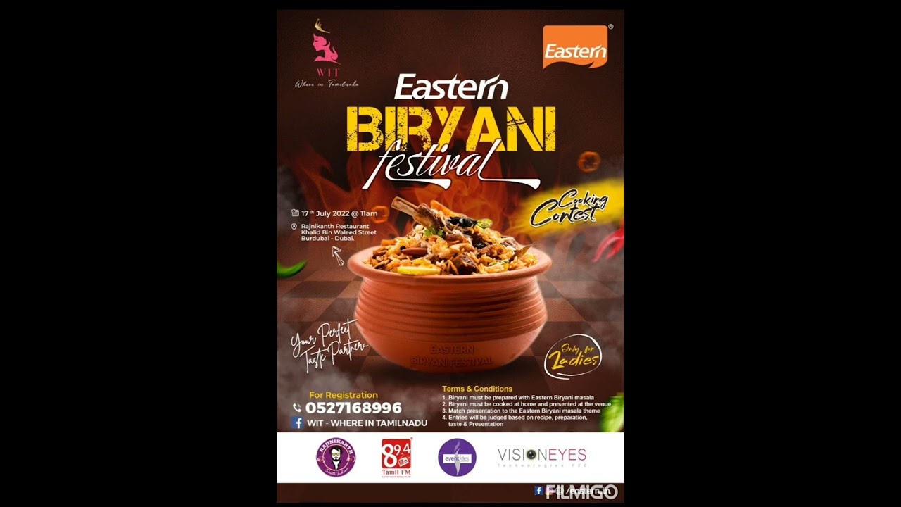Eastern Biryani festival in Dubai #17th july 2022 at Rajnikanth Restaurant # Cooking contest
