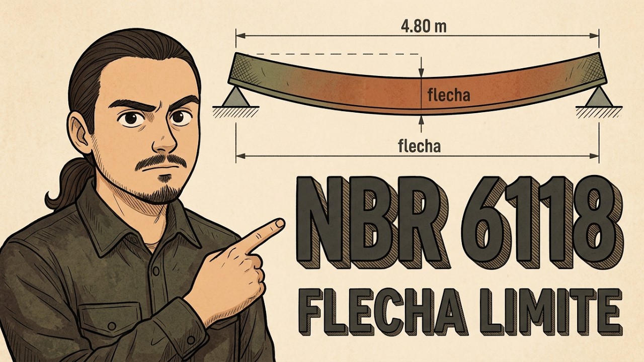 como calcular flechas limite pela 6118 - Eng. Estrutural