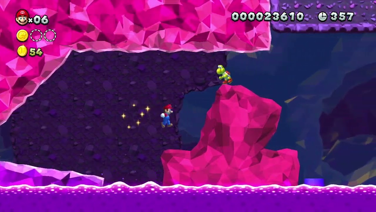 NSMBU custom level - crystal caves