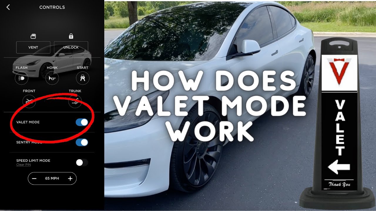 Как работает режим Tesla Valet Mode в Tesla Model 3 2021 года