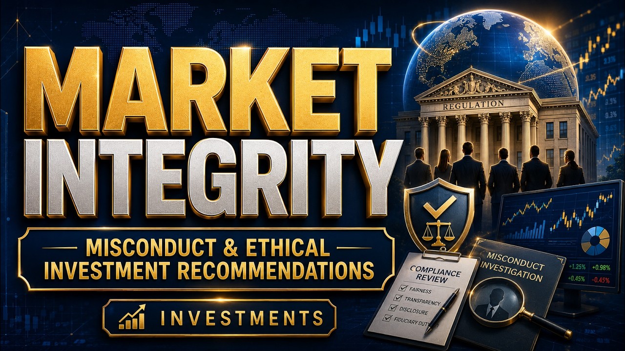 Market Integrity, Misconduct, and Ethical Investment Recommendations