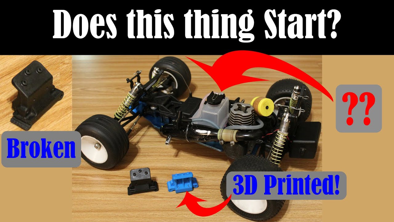 3D Printed Part Saves the $20 RC Nitro Car, Does it Start? (Evader Update Video)