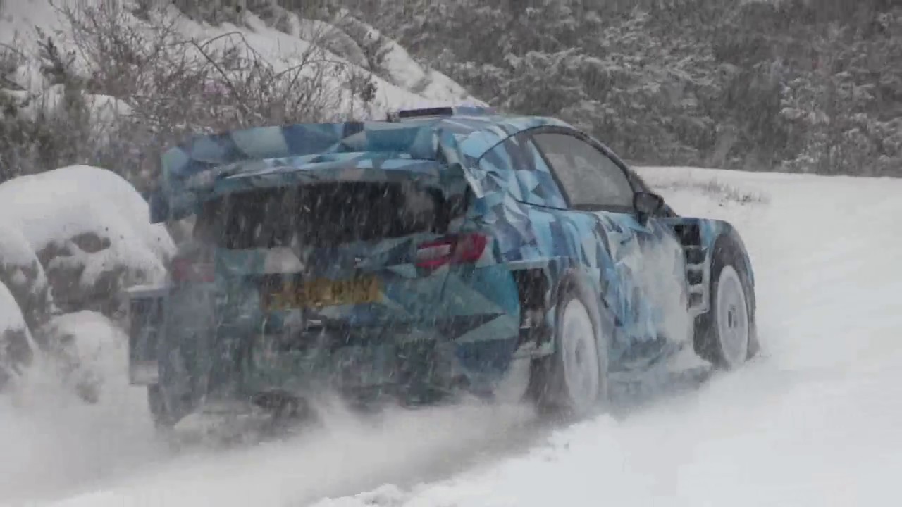 test Snow/neige Ford fiesta wrc 2017 Monte Carlo Ott Tanak