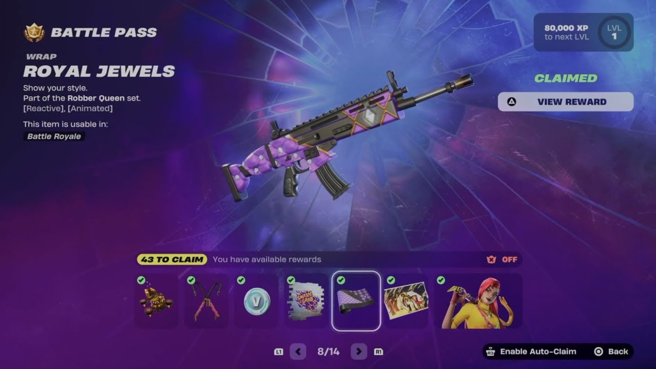 How to Unlock Royal Jewels Wrap in Fortnite | Battle Pass Rewards Page 8