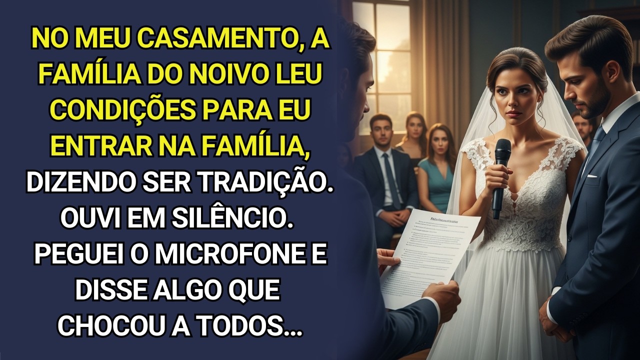 No casamento, a família do noivo queria me obrigar a assinar  documento para roubar meu dinheiro,mas
