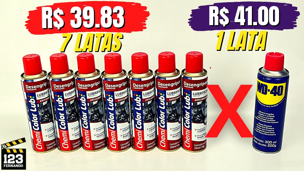 CHEMICOLOR LUB SUBSTITUI WD-40 NO USO COMO LUBRIFICANTE, DESENGRIPANTE E ANTIOXIDANTE NÃO OLEOSO?