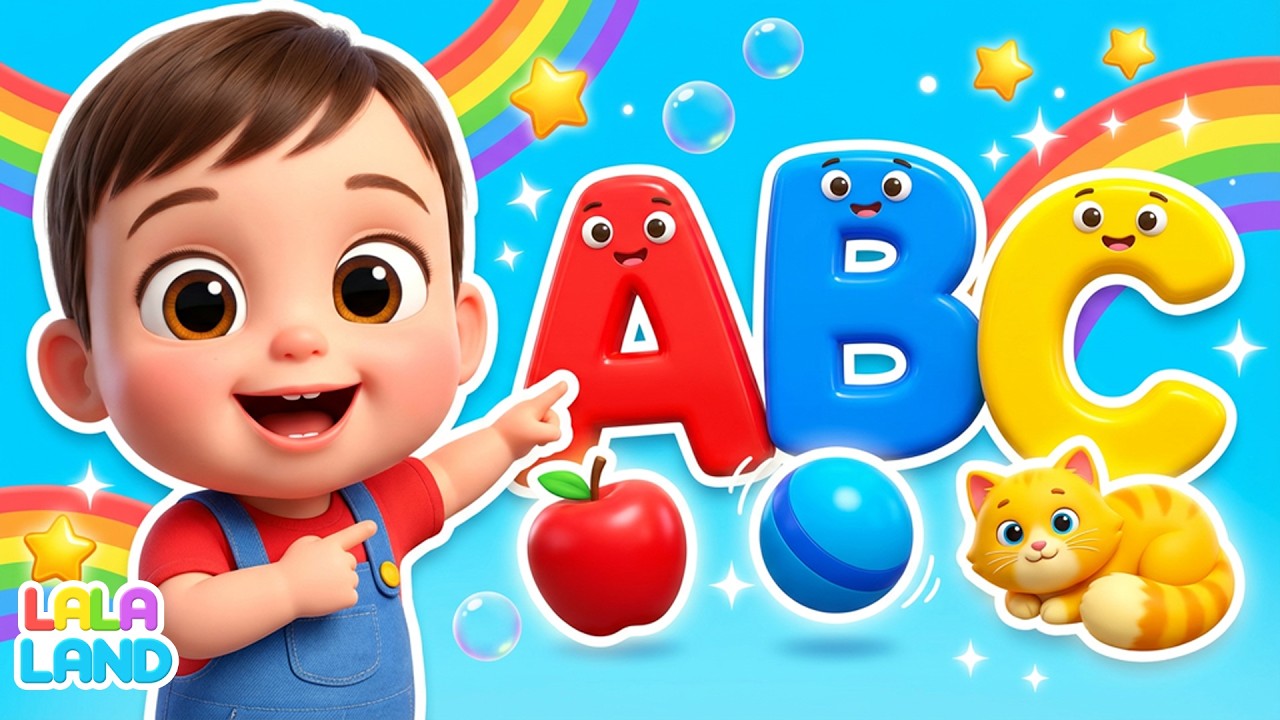 ABC Alphabet Phonics Song 🎵 | A Is for Apple 🍎 | Easy Learning for Kids & Toddlers | LALA LAND