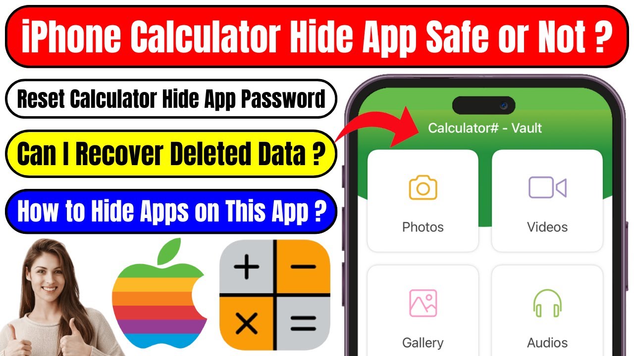 Calculator# Hide Photos Videos App For iPhone FAQ | Is Calculator Hide App Safe ? Reset App Password