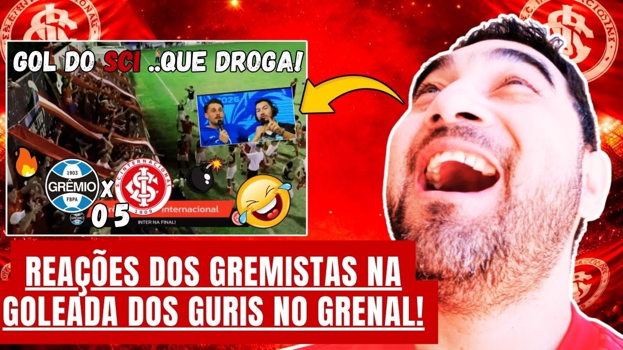 🤣VAMOS RIR! REAÇÕES DOS GREMISTAS NA GOLEADA DOS GURIS COLORADOS - GRÊMIO 0 X 5 INTER -COPA SANTIAGO