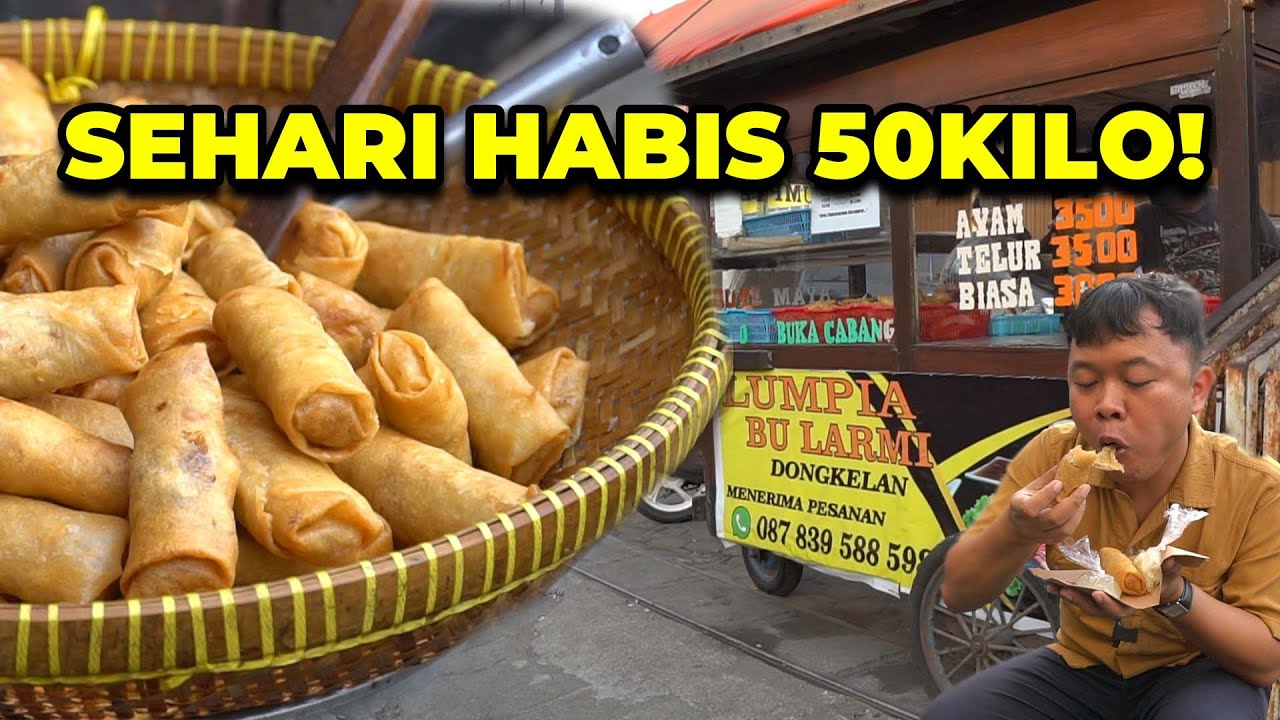 SAKING LARISNYA 1000 LUMPIA LUDES PADAHAL CUMA JUAL DI PINGGIR JALAN! LUMPIA BU LARMI #kulinerjogja