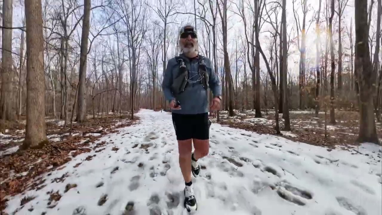 Prince William Forest - 6 Mile Base Run - Snowy, Slushy Trails