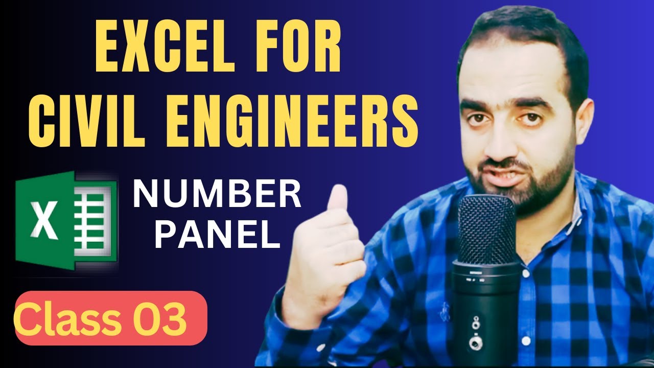 Excel For Civil Engineers | Number Panel.