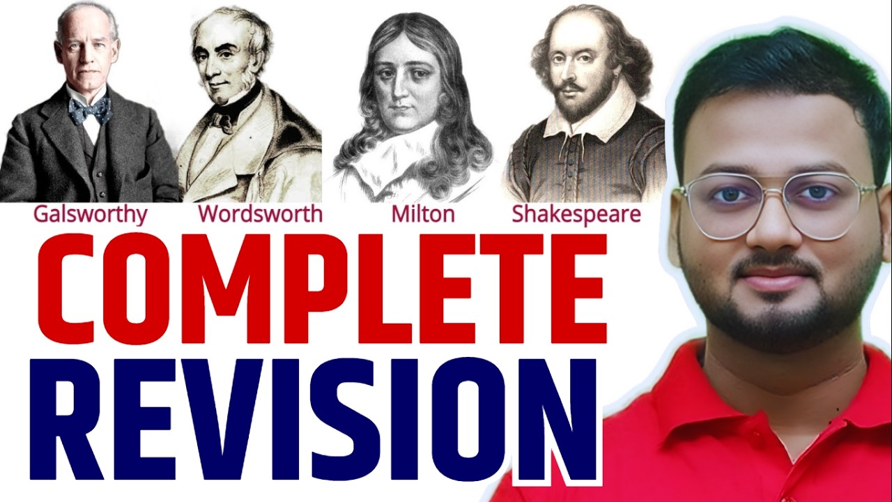 UP TGT English Marathon | Shakespeare &middot; Milton &middot; Wordsworth &middot; Galsworthy | Complete Revision