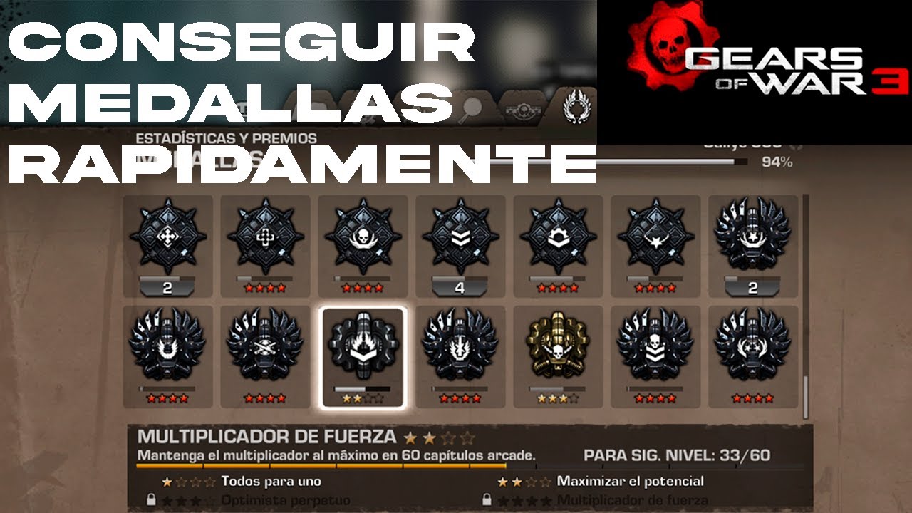 Gears of war 3: Como obtener las Medallas del modo campaña
