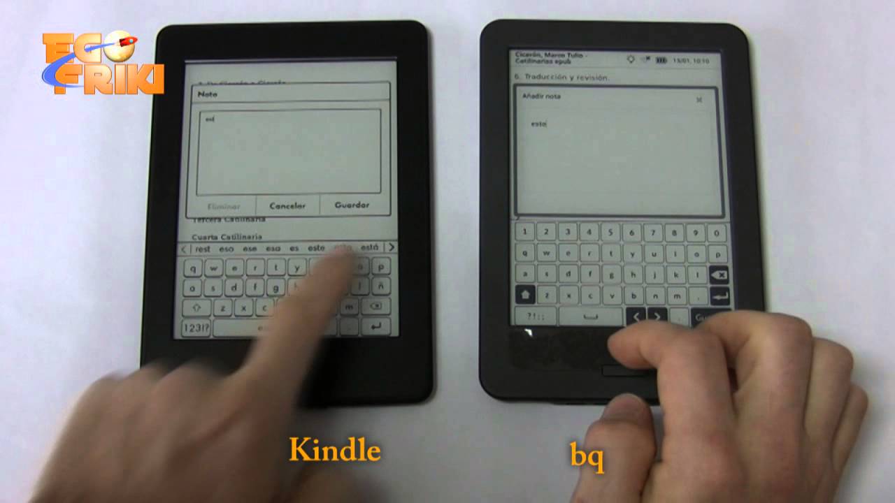 Kindle Paperwhite Vs bq Cervantes Touch Light: comparativa