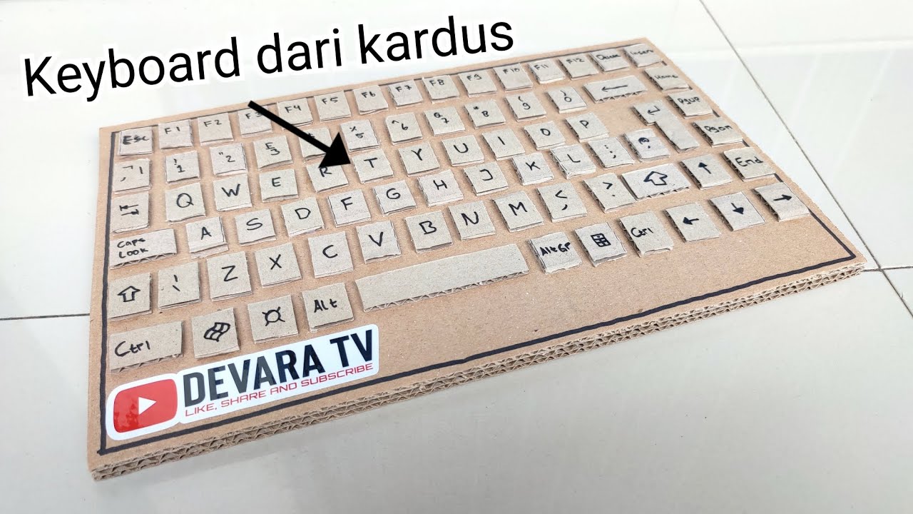 Cara membuat keyboard komputer dari kardus | Keyboard komputer dari kardus