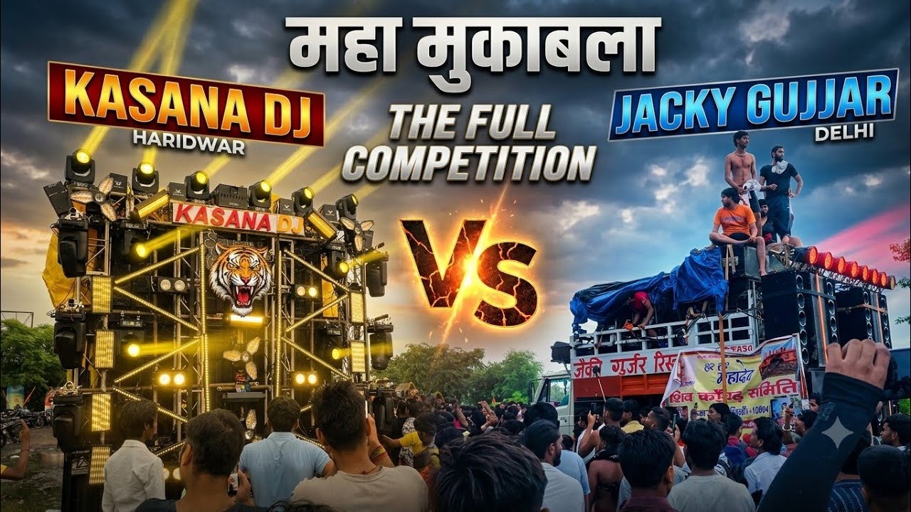 DJ Kasana vs DJ Jacky Gujjar Full Competition Video Haridwar Kawad Yatra