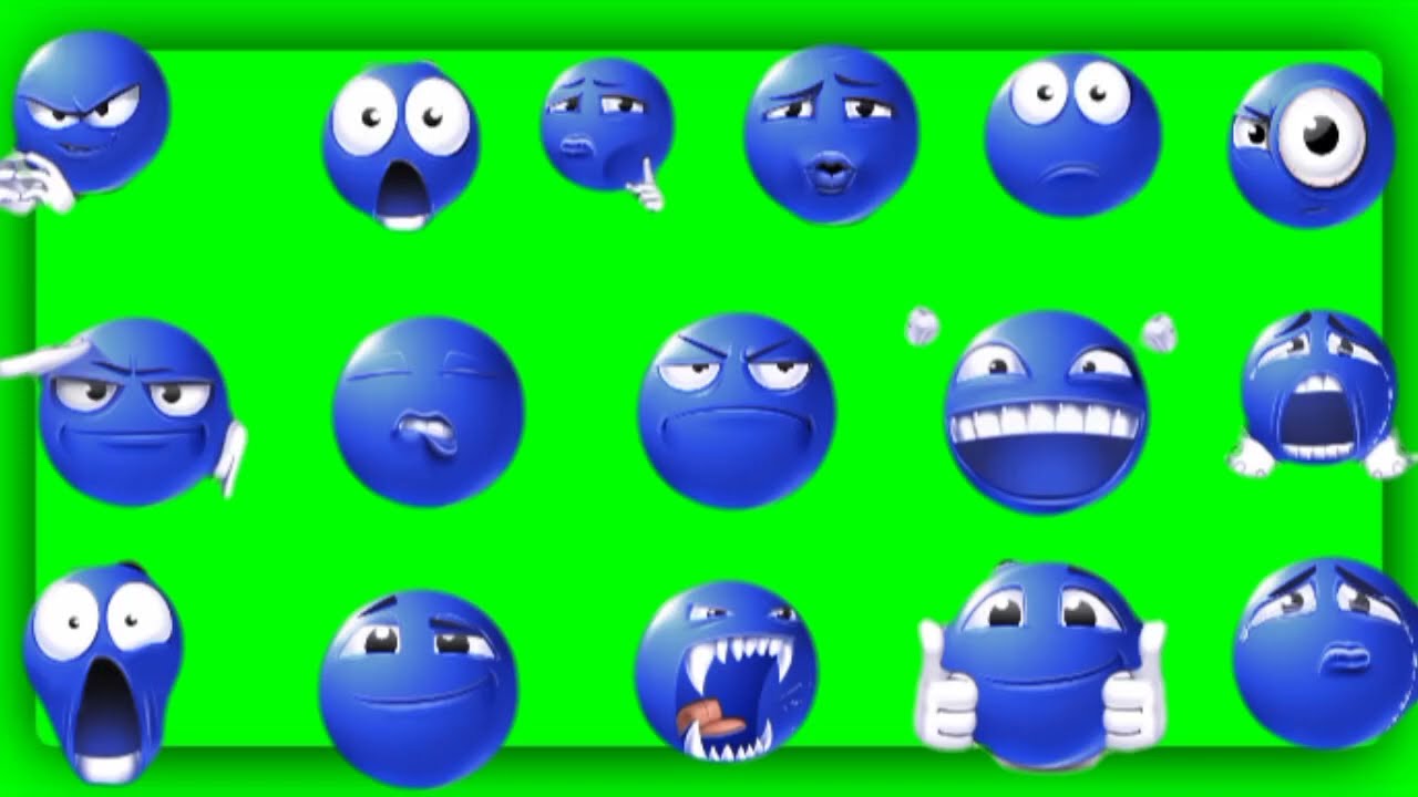 Viral Blue Troll face Green Screen Copyright Free | Troll face Green Screen