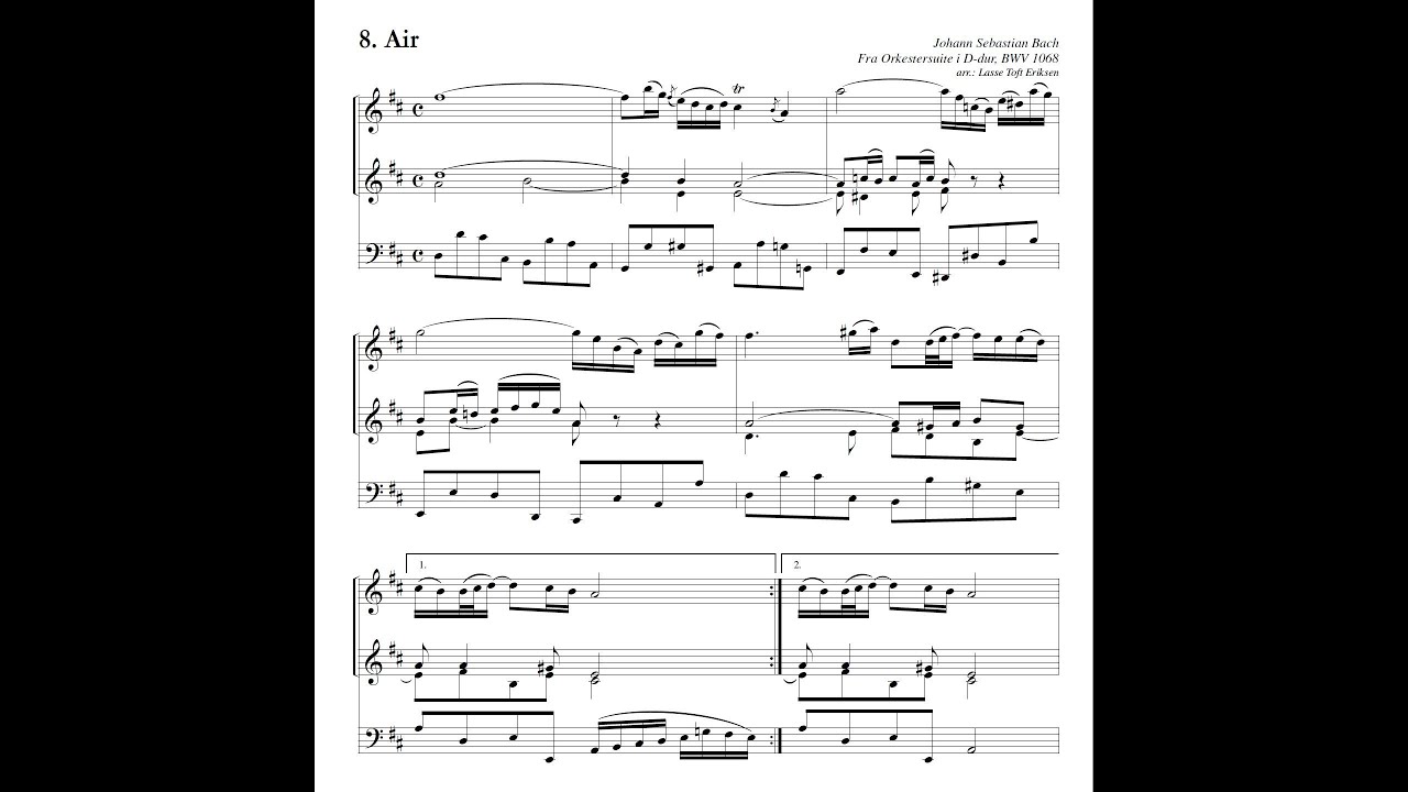 Johann Sebastian Bach: Air on the G String (BWV 1068) from Orchestral Suite no 3 - organ arrangement