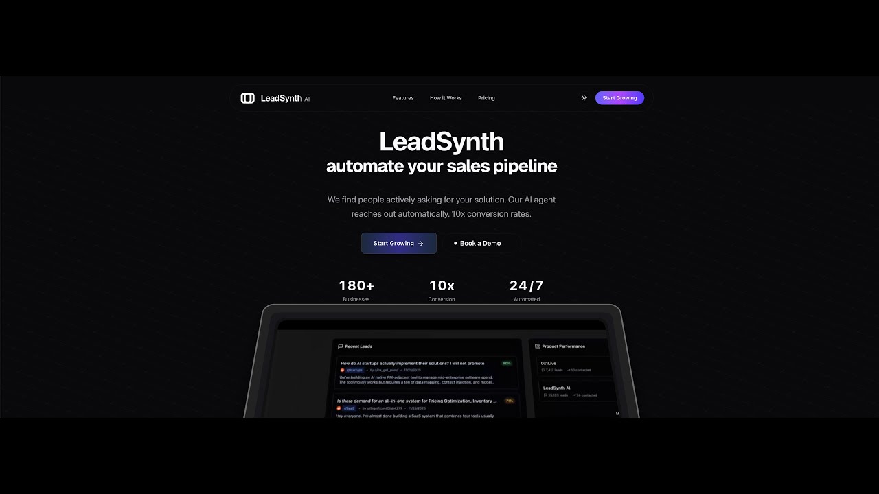 LeadSynth Demo Video